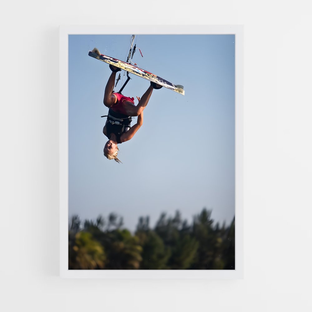 Poster L'Air du Wake – affiche Kitesurf (vue 3)